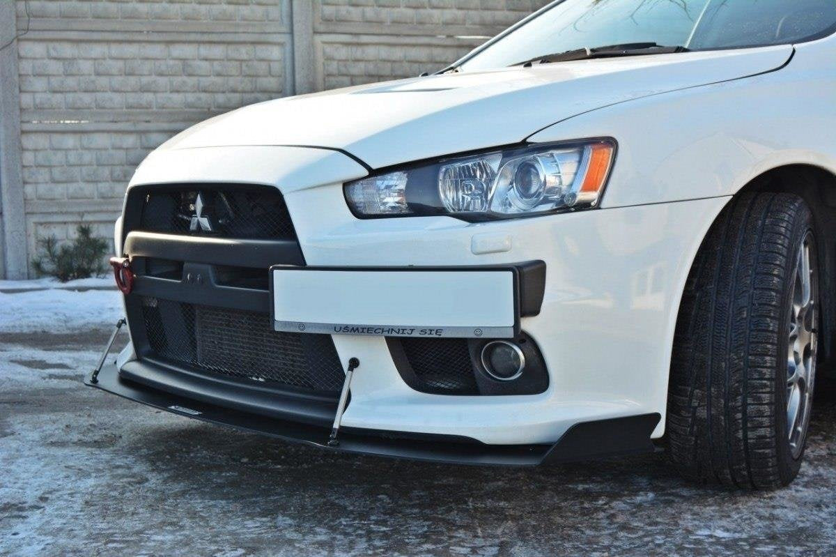 Prelungire splitter bara fata Mitsubishi Lancer EVO X 2007-2015 v1 - Maxton Design