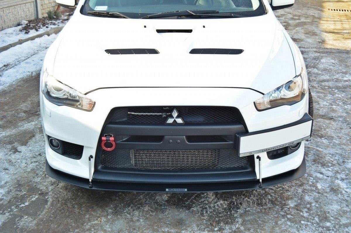 Prelungire splitter bara fata Mitsubishi Lancer EVO X 2007-2015 v2 - Maxton Design