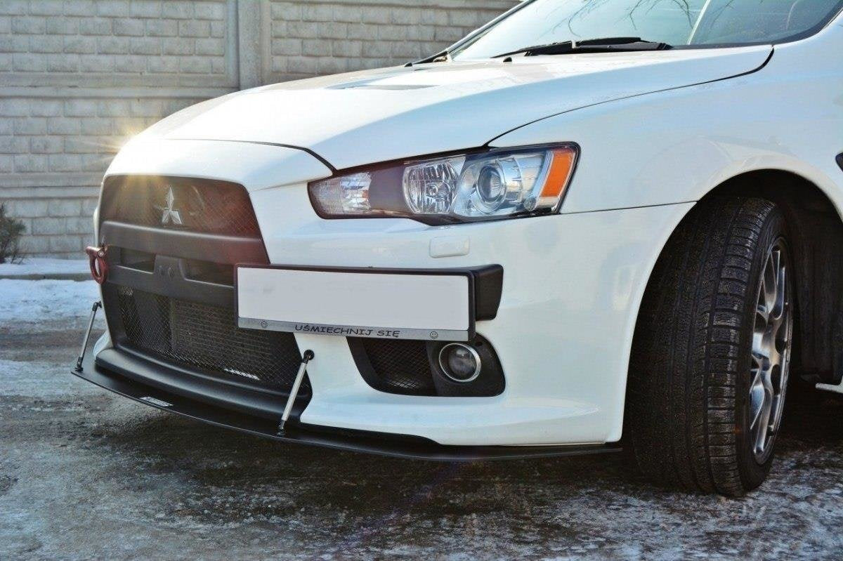 Prelungire splitter bara fata Mitsubishi Lancer EVO X 2007-2015 v2 - Maxton Design