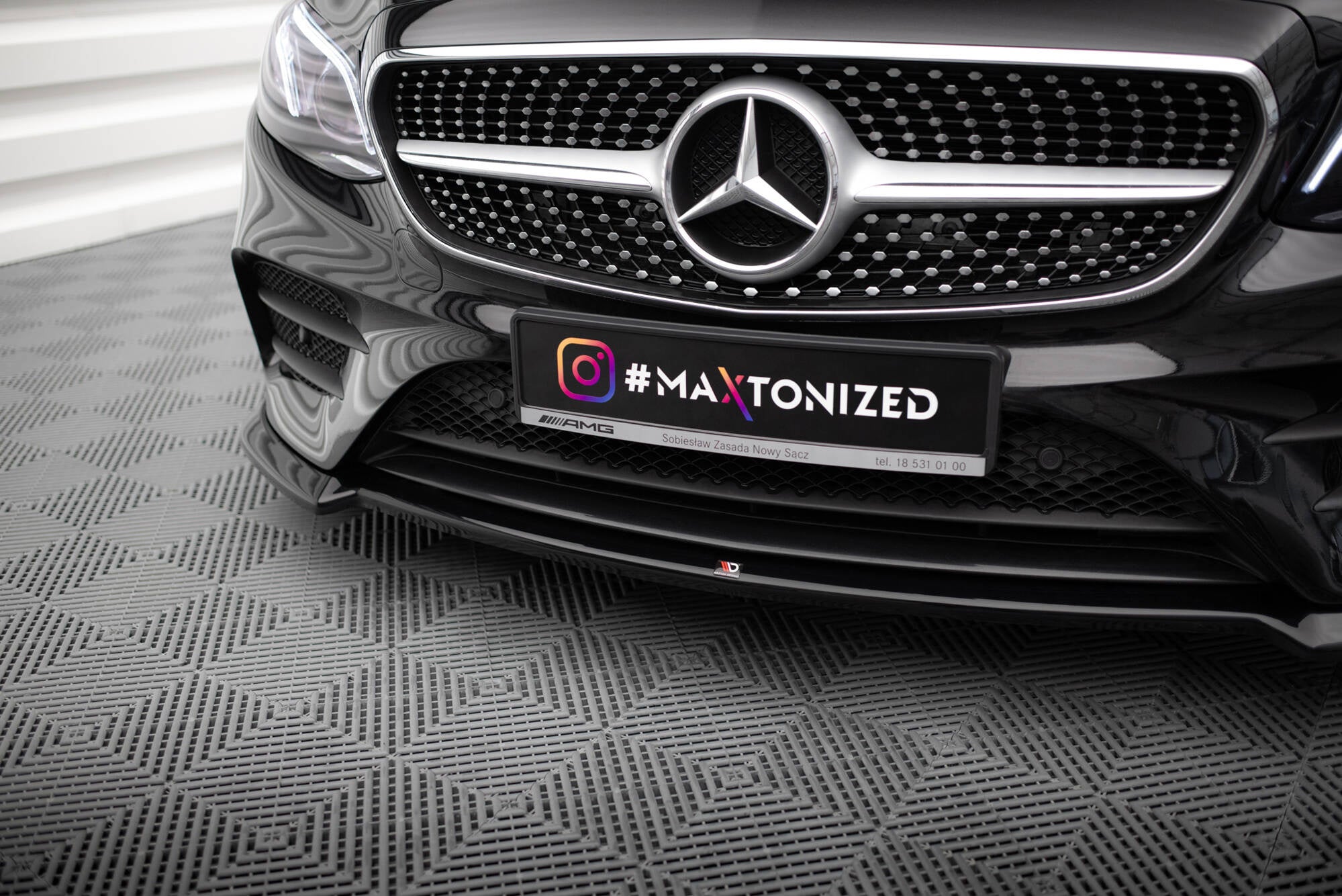 Prelungire splitter bara fata Mercedes E Class W213 Coupe Amg-Line 2017- v2 - Maxton Design