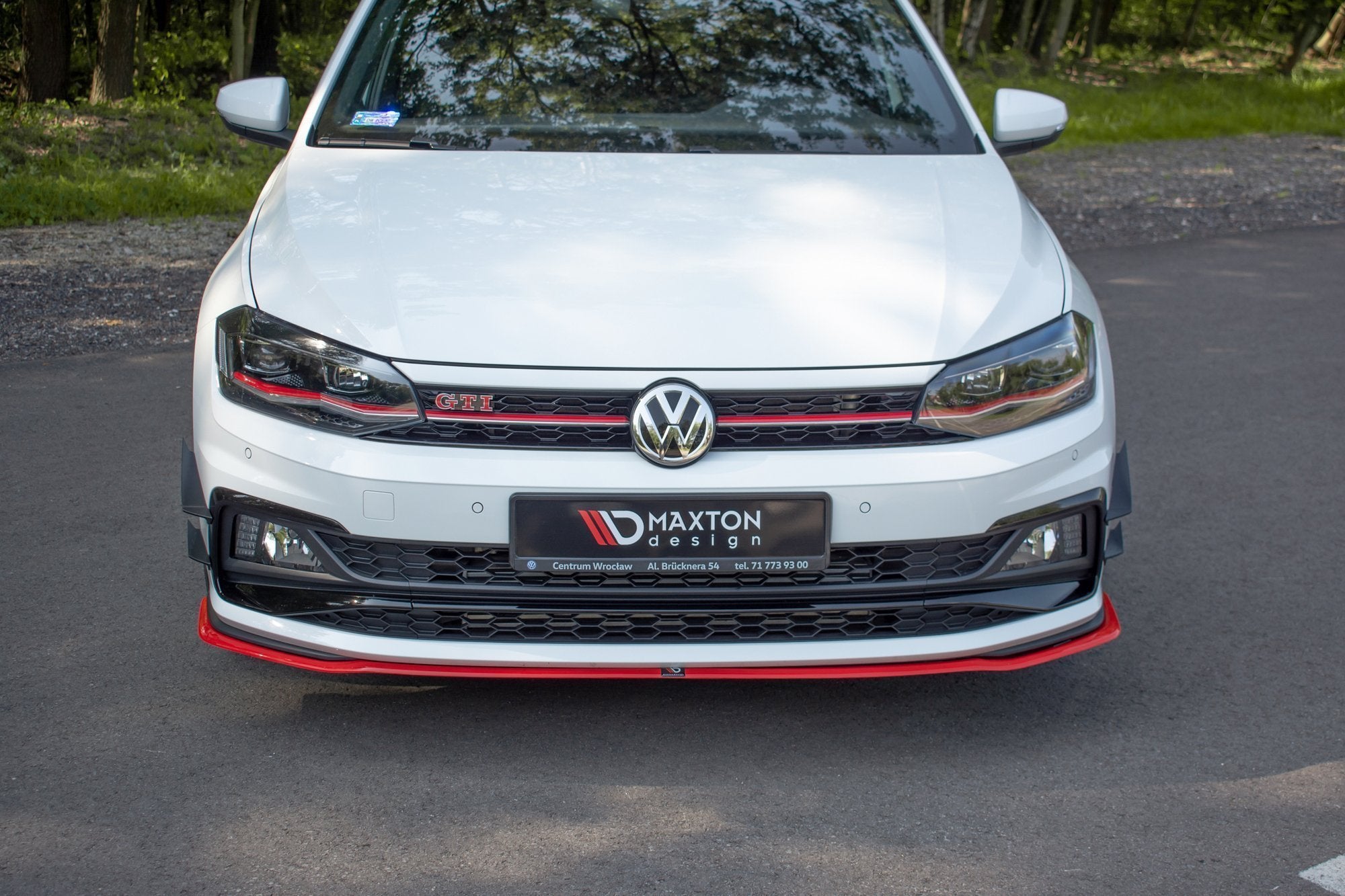Prelungire splitter bara fata Volkswagen Polo Mk6 GTI 2017- v10 - Maxton Design