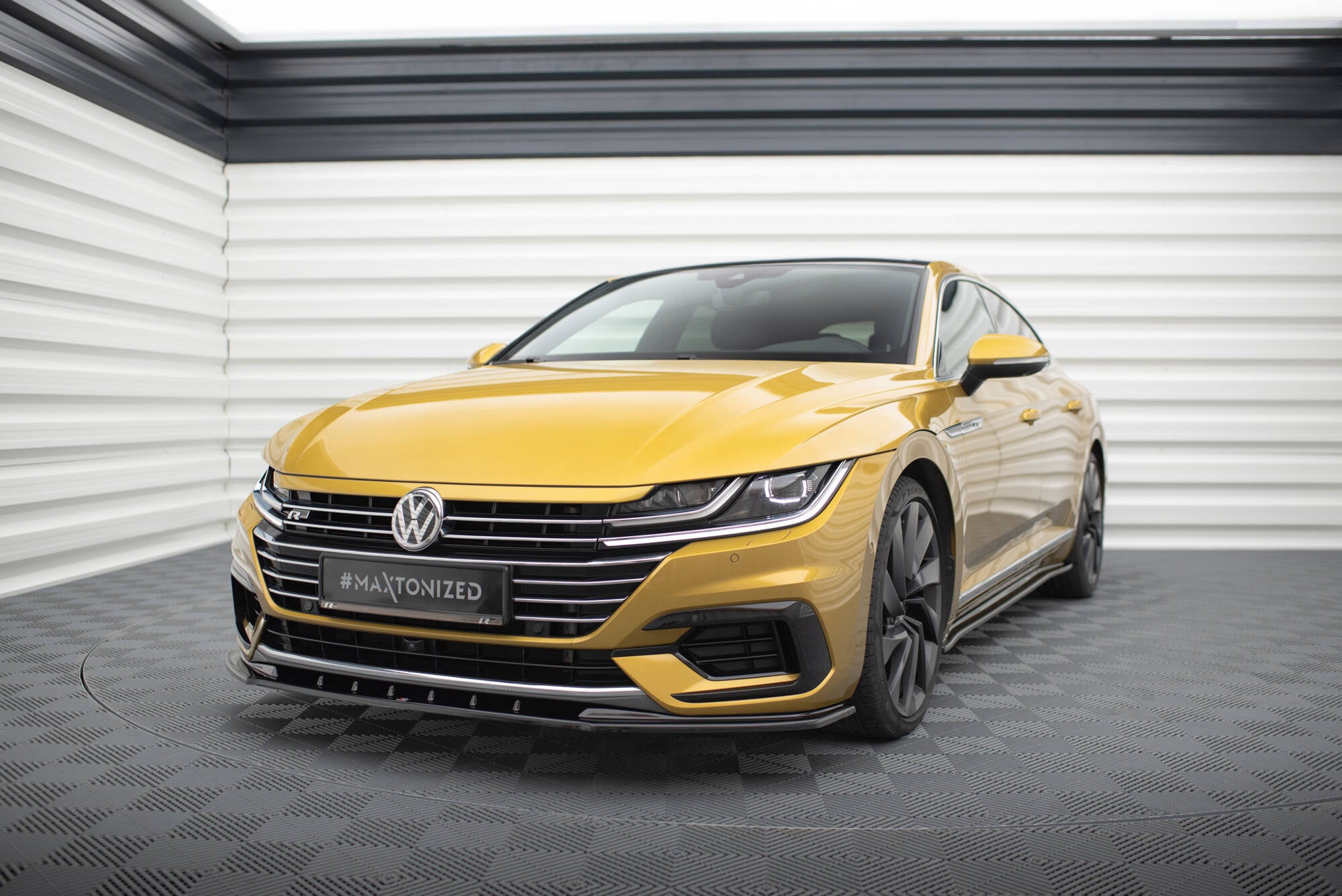 Prelungire splitter bara fata Volkswagen Arteon 2017- v3 - Maxton Design