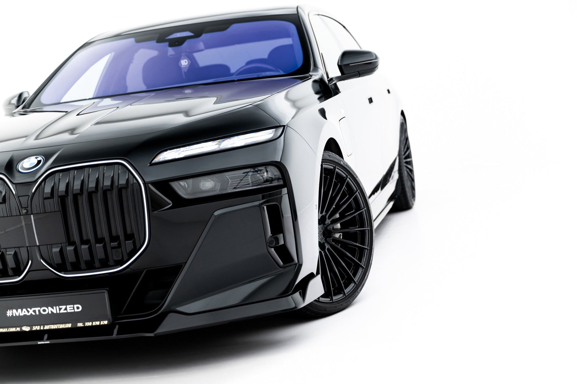 Prelungire splitter bara fata Bmw Seria 7 M-Pack / M760e / i7 M-Pack G70 2022- v6 - Maxton Design