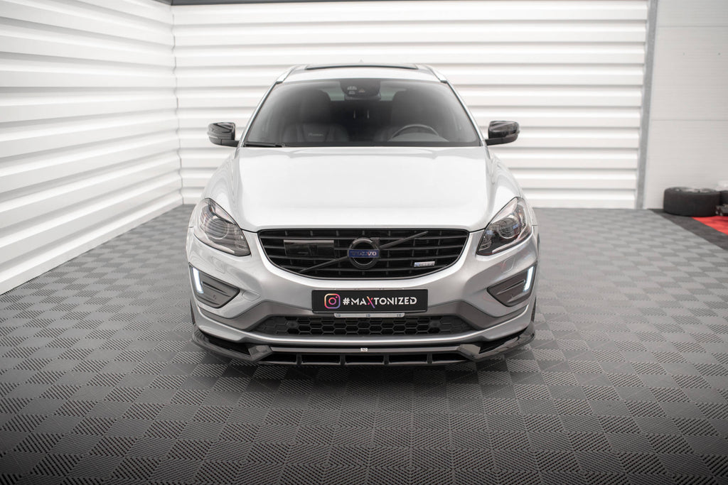 Prelungire splitter bara fata Volvo XC60 R-Design Mk1 Facelift 2013-2017 v3 - Maxton Design
