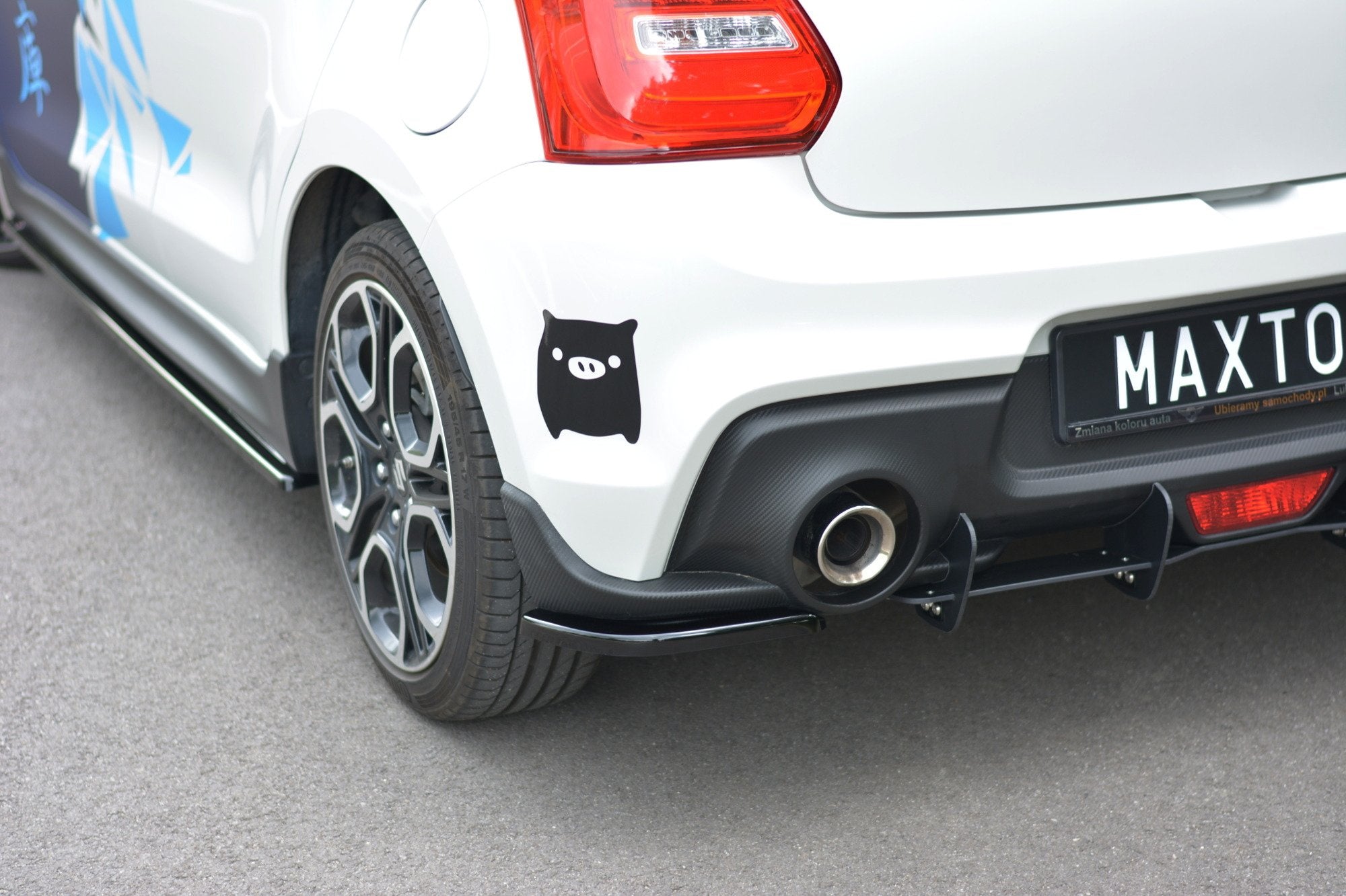 Prelungire splitter bara spate Suzuki Swift Mk6 Sport 2018- v2 - Maxton Design