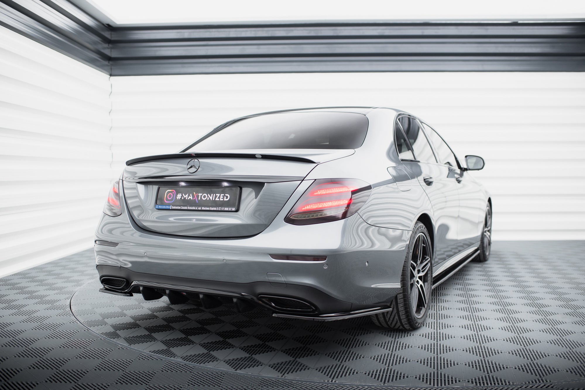 Prelungire difuzor bara spate Mercedes E Class W213 Amg-Line E43 AMG 2016- v3 - Maxton Design