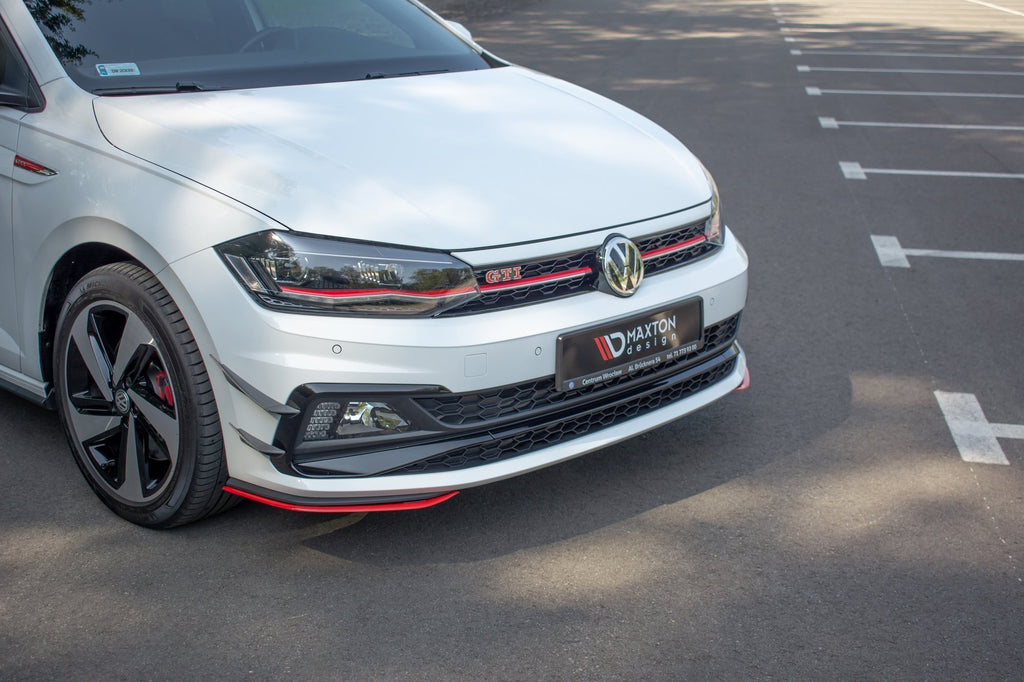 Prelungire splitter bara fata Volkswagen Polo Mk6 GTI 2017- v9 - Maxton Design