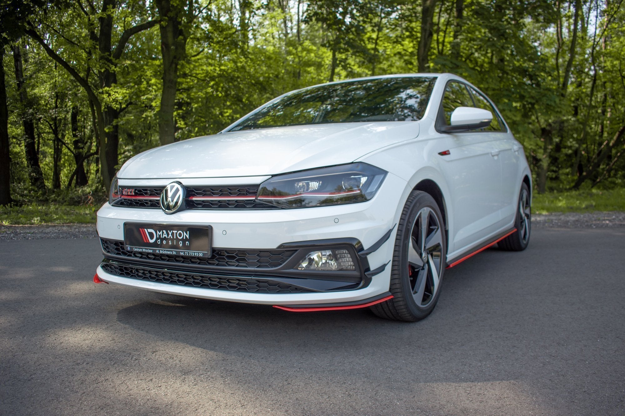 Prelungire splitter bara fata Volkswagen Polo Mk6 GTI 2017- v9 - Maxton Design